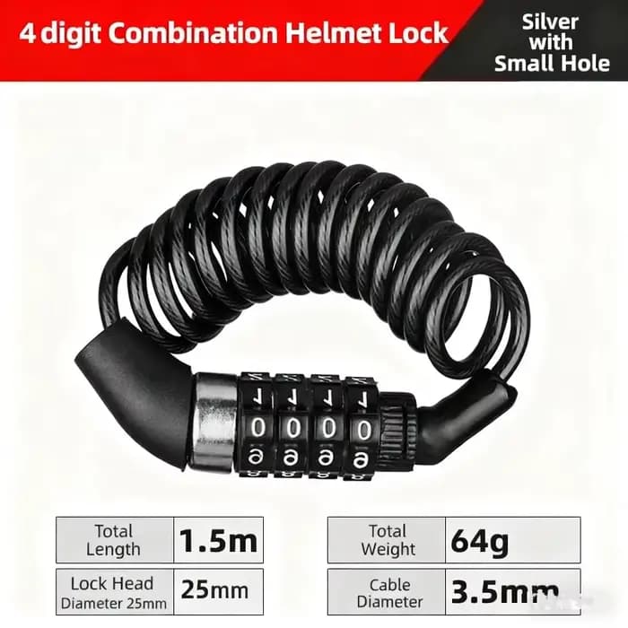 Antivol portable rétractable à câble pour casque