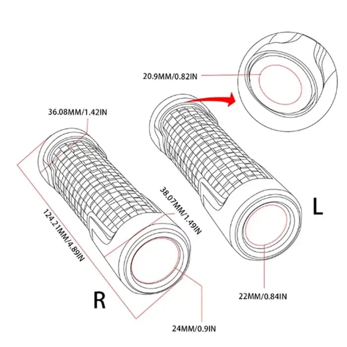 Poignées de guidon de moto en aluminium CNC et caoutchouc pour Benda LFC700 LFC 700 LFC BD700-2
