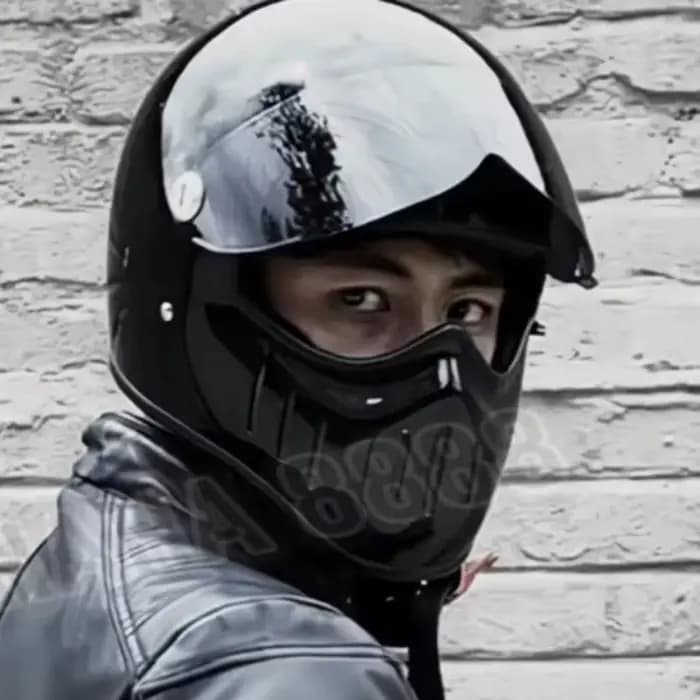 Casque de Moto intégral rétro