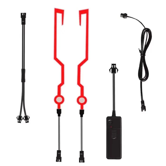 Lumière LED noire pour casque de moto