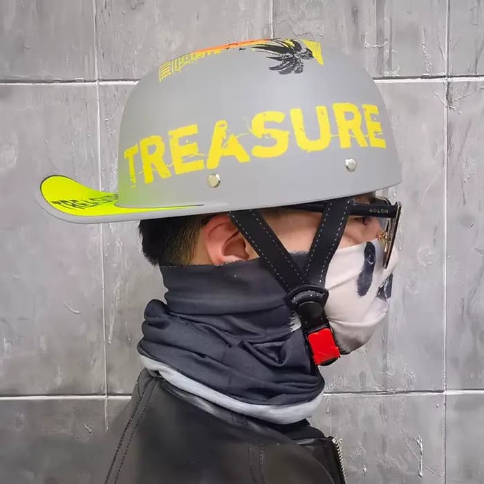Casque de Moto rétro, demi-visage, Vintage, pour Scooter, motard, Crash, DOT