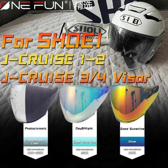 Visière de casque photochromique pour Shoei j-cross 1 j-cruise 2 j-cruise3 j-cruise4 j-force 4 Cj-2