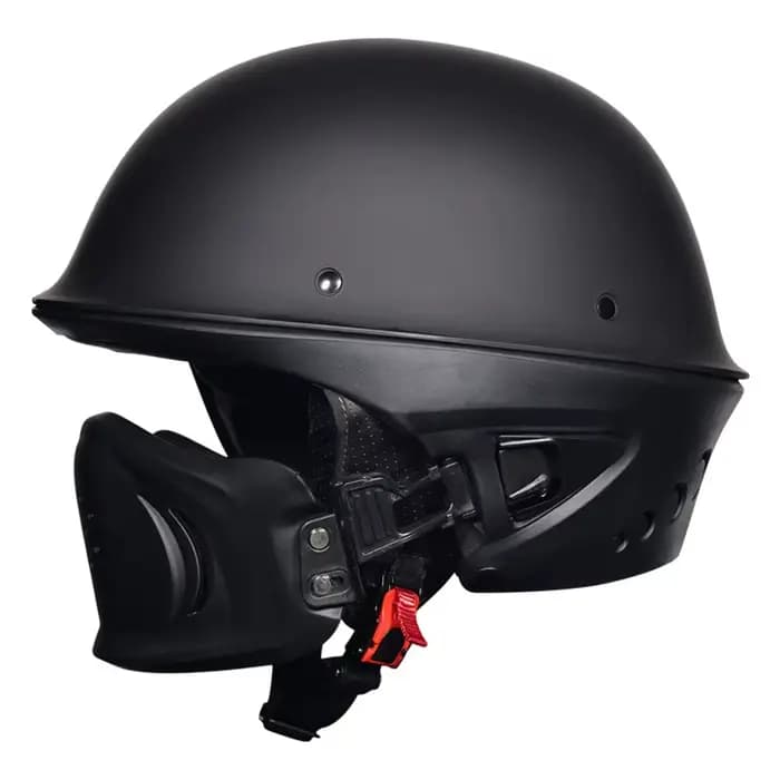 Malakas na lokomotiko buong casque rétro motorsiklo