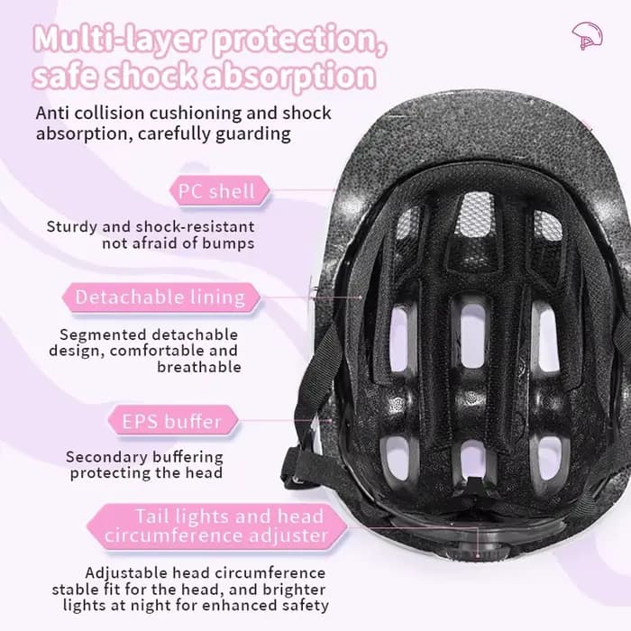Casque pour petites filles de 2 à 5 ans