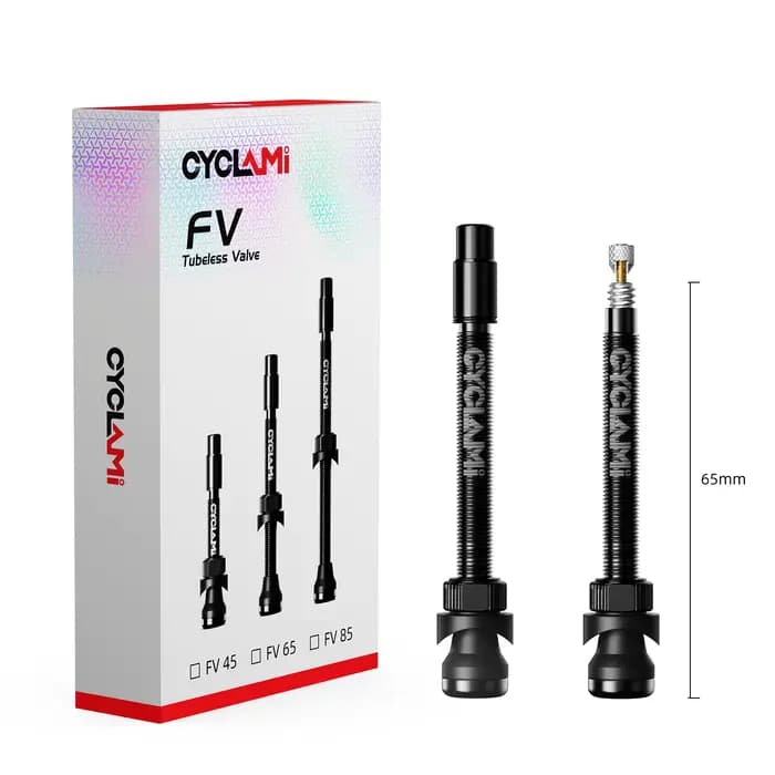 CYCLAMI 45 65 85mm vannes Tubeless vélo en alliage d'aluminium Presta mamelons noyau amovible Valve d'air pour route vtt VTT