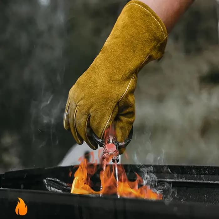 Gants en cuir ignifuges