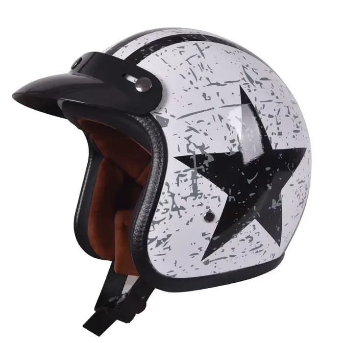 Casque de moto vintage homologué DOT
