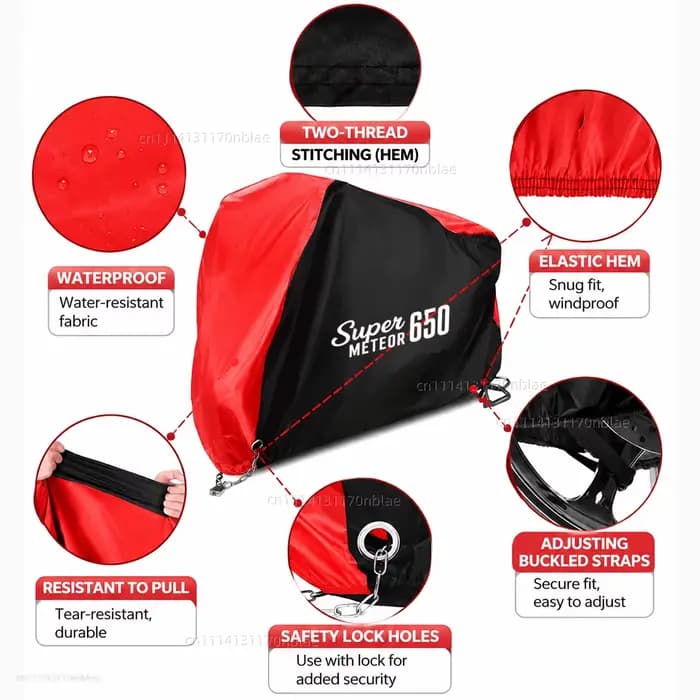 Housse de moto imperméable 210D pour Royal Enfield Super Meteor 650 2023-2026