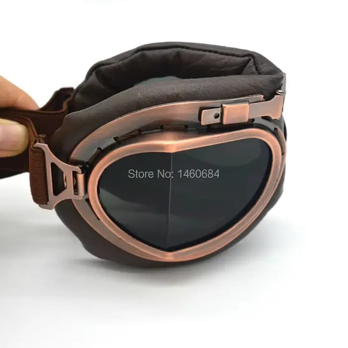 Lunettes de pilote de moto rétro