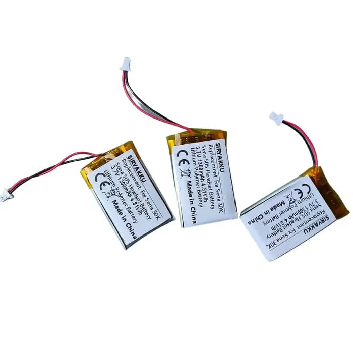 Batterie Rechargeable 3.7V 1300mAh pour casque Bluetooth de moto Sena 30K