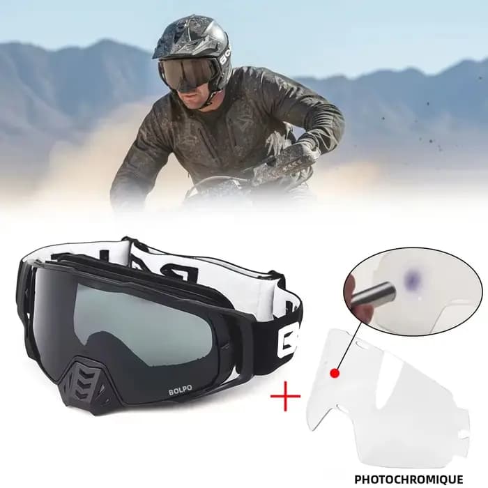 Lunettes de moto photochromiques pour la conduite de jour et de nuit