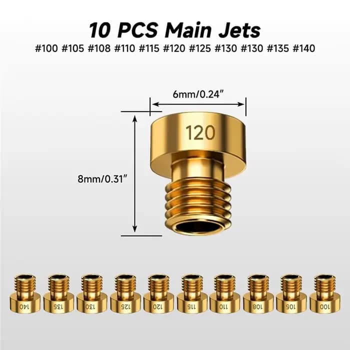 Kit de jets de carburateur AT51 pour PWK Keihin OKO KOSO CVK