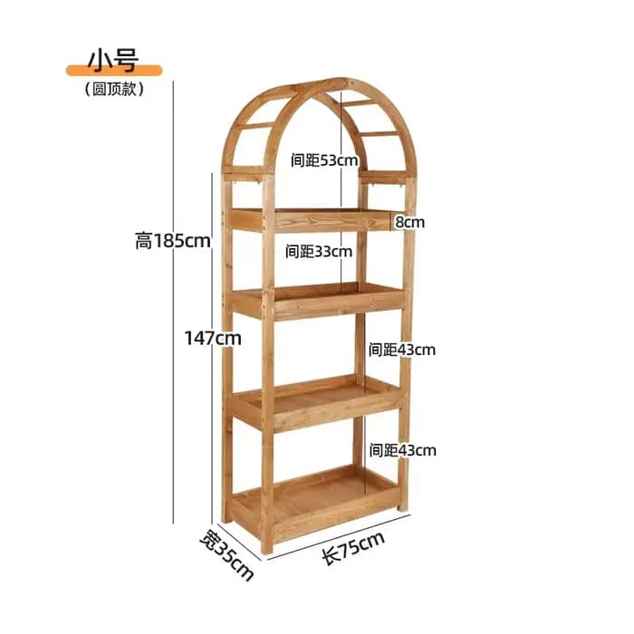 Supports de plantes noirs pour jardin, étagères en bois pour pots, supports de plantes pour patio, supports de fleurs d'extérieur, mobilier de terrasse Giardino Arredamento Esterno