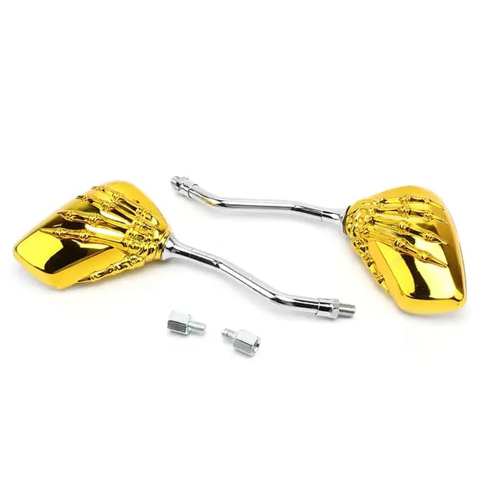 Rétroviseurs universels pour moto, accessoires pour Honda Shadow 600 VT 750, Suzuki Ltz 400, Kawasaki Skull Hand, 1 paire