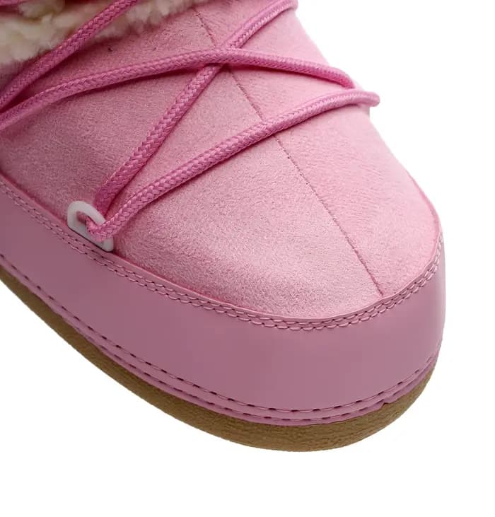 Bottes de neige roses pour femmes, bottes d'hiver épaisses, imperméables, antidérapantes, mi-mollet, à la mode, en fourrure chaude, chaussures d'hiver pour femmes