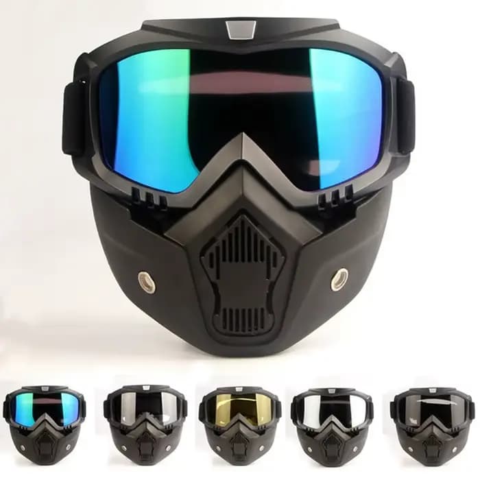 Casque de vélo intégral avec masque anti-buée