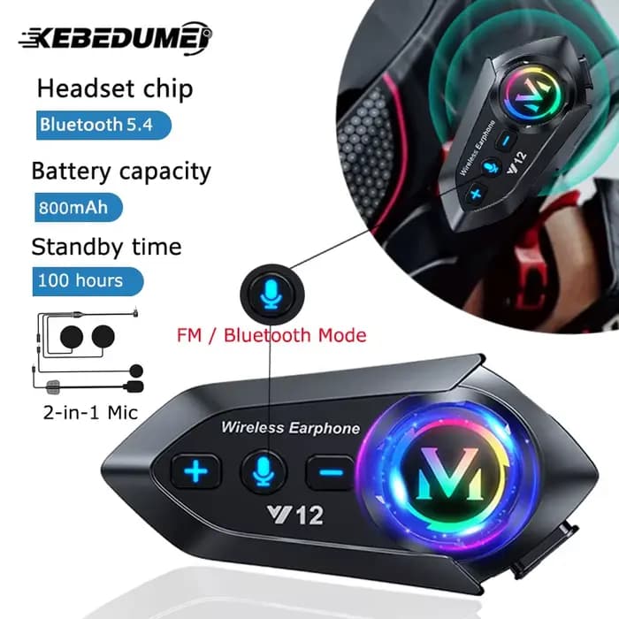 Casque de moto Bluetooth 5.4