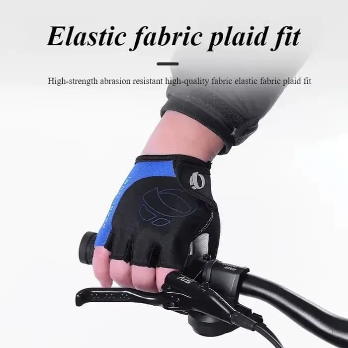 Gants de cyclisme demi-doigt-coussin de paume en silicone antidérapant