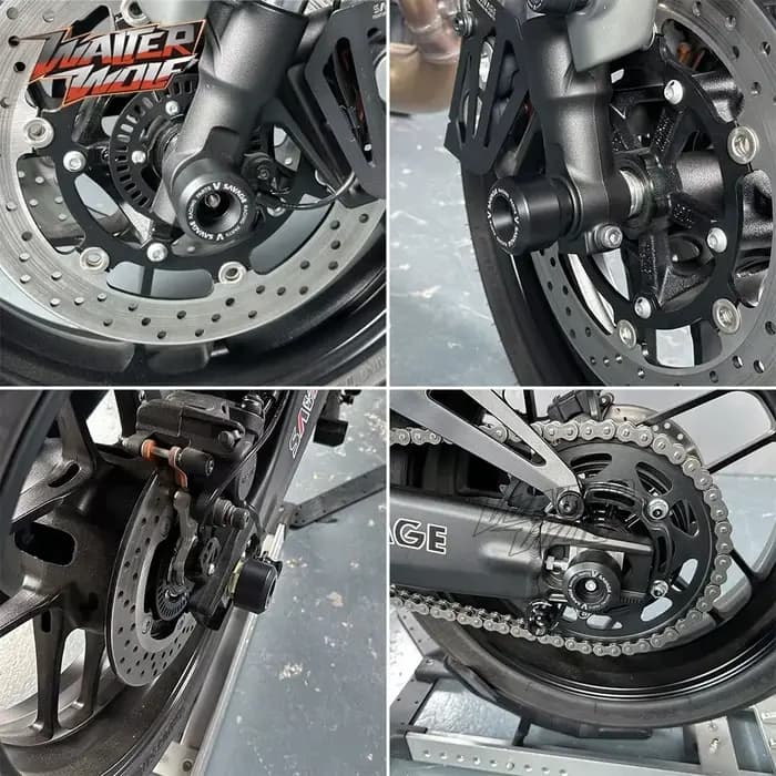 Glissières de protection d'axe de roue et de cadre pour moto Yamaha MT-09 2024-2026