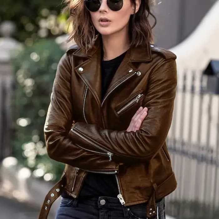 Veste de motard de moto à la mode pour femmes