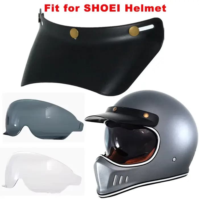 Rétro casque de Moto bord et lentille visière bouclier lunettes