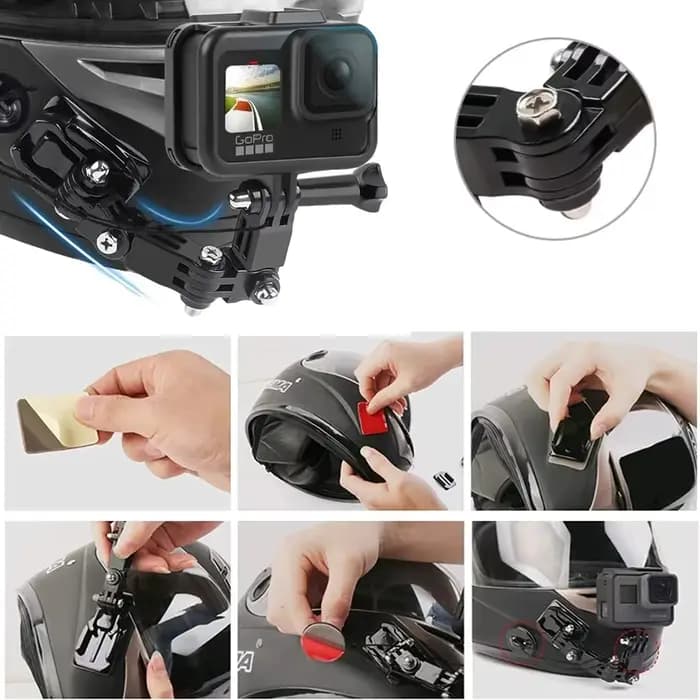 Support de casque de moto pour Gopro Hero 13 12 11 10 Yi osmo