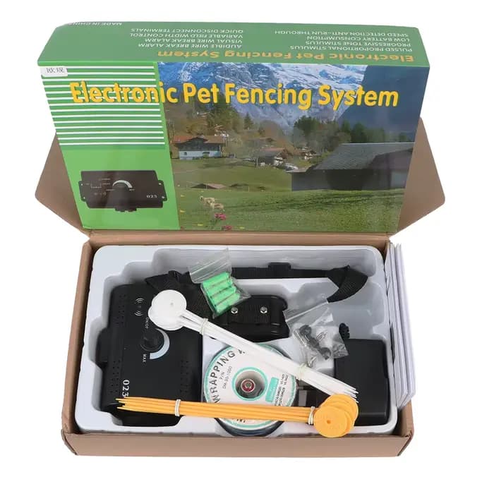 Système de clôture électronique pour animaux de compagnie, collier de clôture électrique pour chien, collier de dressage pour chien, collier à choc sonore, étanche, accessoires pour animaux de compagn