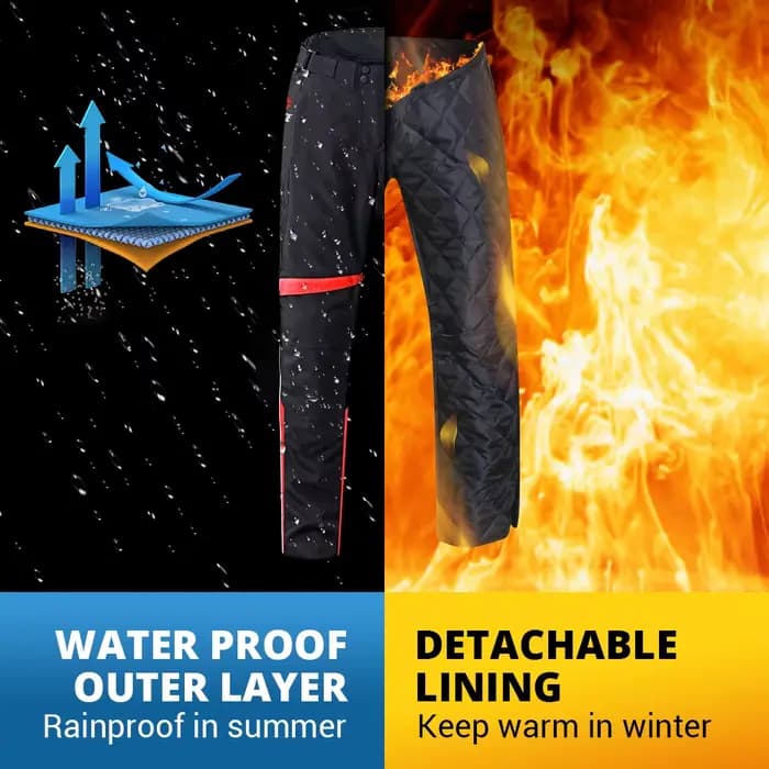 Pantalons de moto pour hommes chauds et réfléchissants en toutes saisons