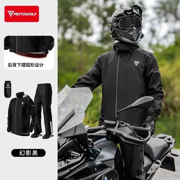 Combinaison de pluie pour moto Motowolf