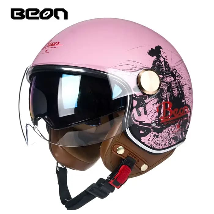Casque de moto BEON B120 avec double visière