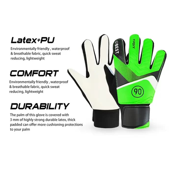 Gants de football en latex pour gardien de but, protection complète des doigts, antidérapants, imperméables et respirants pour enfants et adultes