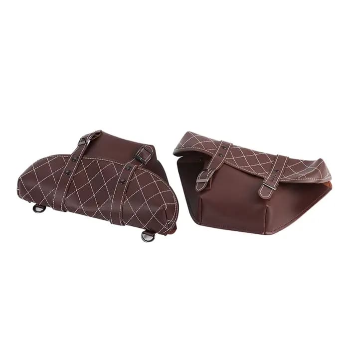 Sacoches de moto classiques en cuir PU pour Honda