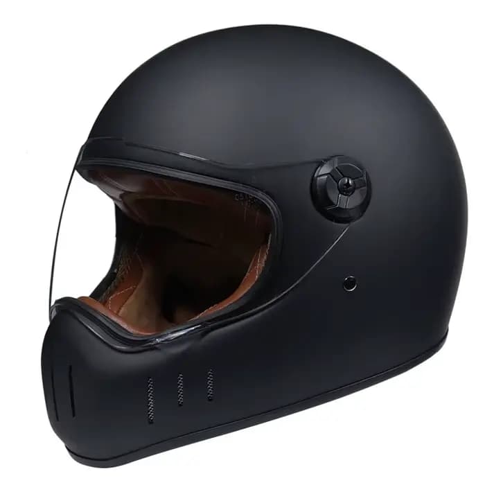 Thompson-Casque de moto intégral vintage, casque rétro Chopper
