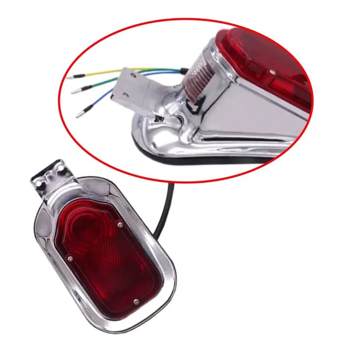 Feu arrière de moto, éclairage de plaque d'immatriculation pour la plupart des motos avec 12V DC pour Chopper Cruiser