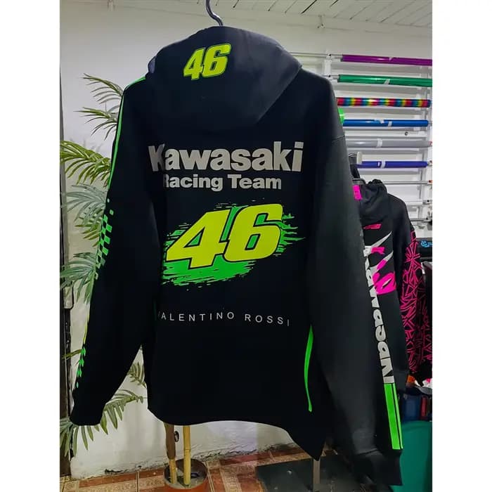 Kawasaki Racing 46 Nouveaux sweats à capuche de moto pour hommes et femmes