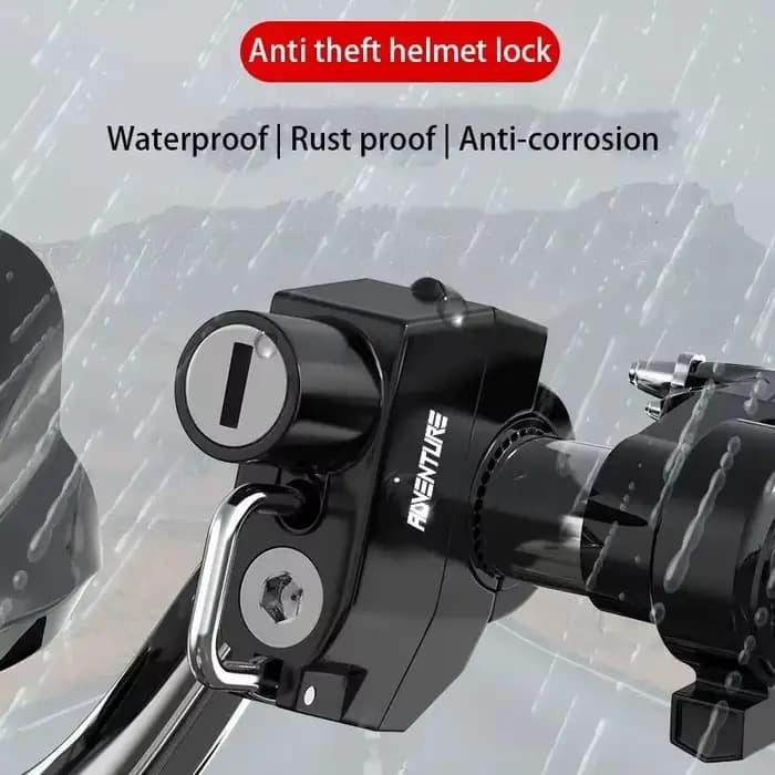 Serrure de casque de moto – Sécurité antivol avec 2 clés