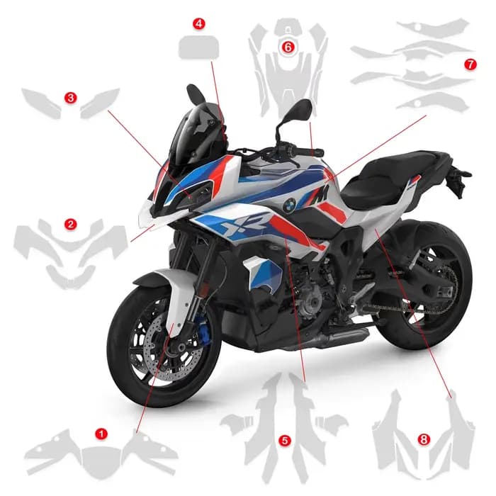PPF 2025 pour BMW M1000XR moto Film de Protection de peinture TPU