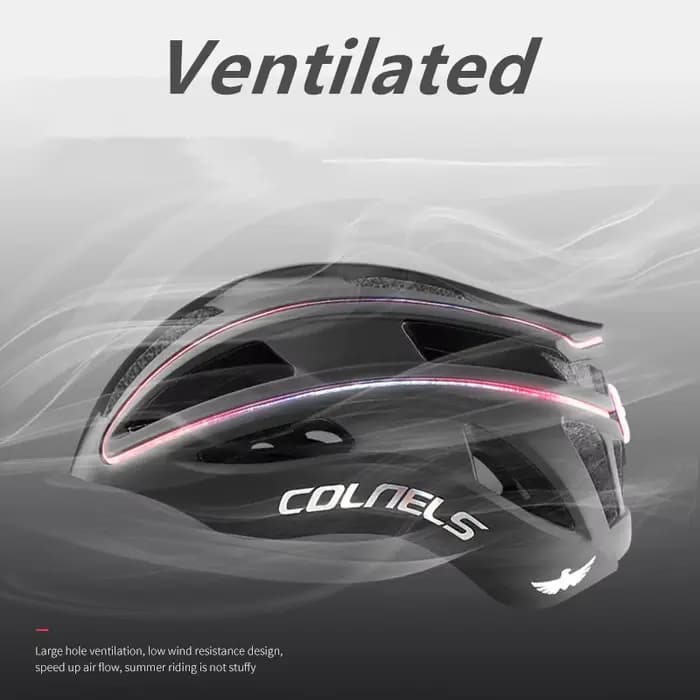 COLNELS casque de cyclisme professionnel chargeur USB feu arrière avec barre lumineuse Sports d'équitation en plein air