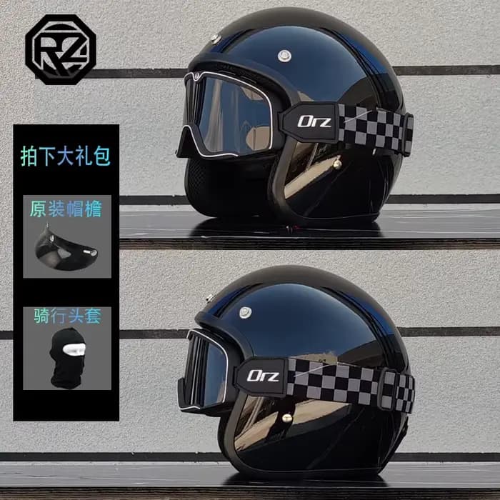 ORZ personnalisé moto 3/4 casque hommes et femmes mode rétro