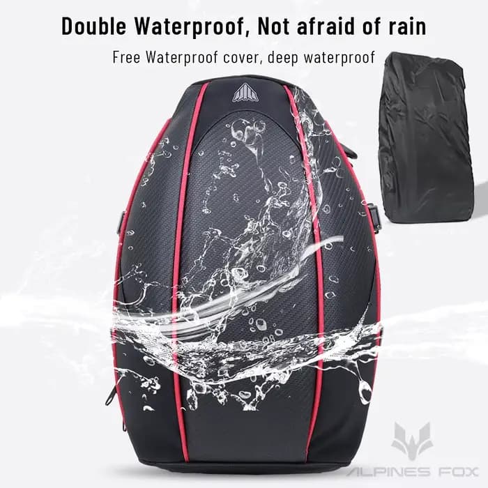Sac arrière de moto noir