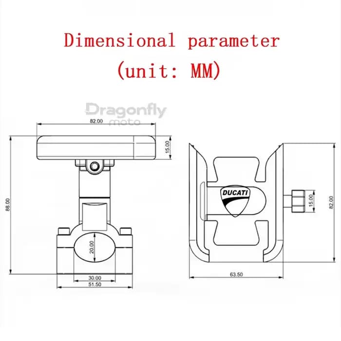 Support de téléphone portable pour Ducati Multistrada 950 1100 1260 1200 S Sport Monster 600