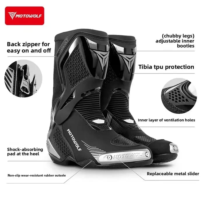 Bottes antidérapantes et Anti-chute pour Moto tout-terrain