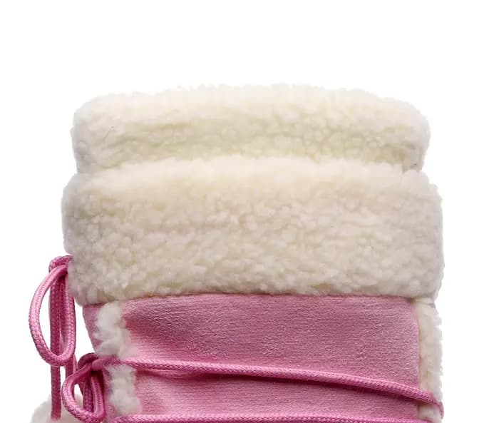 Bottes de neige roses pour femmes, bottes d'hiver épaisses, imperméables, antidérapantes, mi-mollet, à la mode, en fourrure chaude, chaussures d'hiver pour femmes