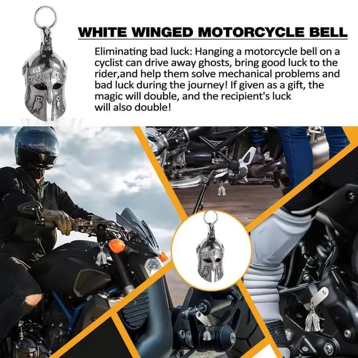 Cloche de moto rétro, breloque de casque de guerrier romain