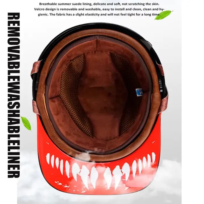 Casque de moto cascos véhicule électrique Locomotive pour demi-casque rétro quatre saisons