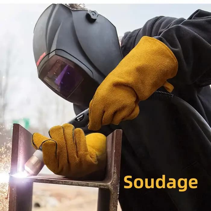 Gants en cuir ignifuges