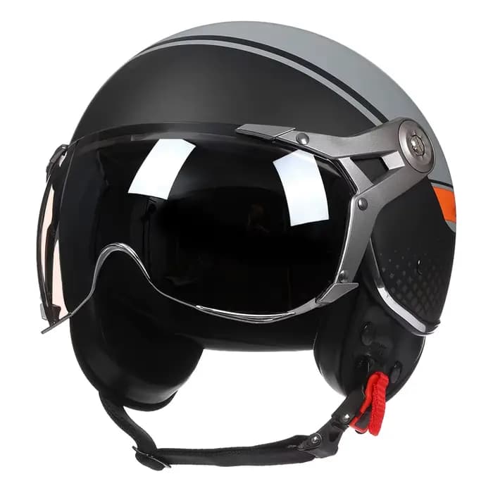 NOUVEAU 2024 Casque Moto Vintage Jet Unisexe Certifié DOT 3/4