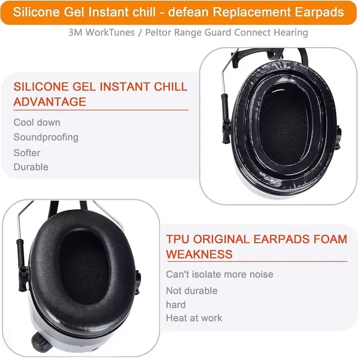 Casque tactique cache-oreilles coussin d'oreille en Gel pour 3M Peltor Sport