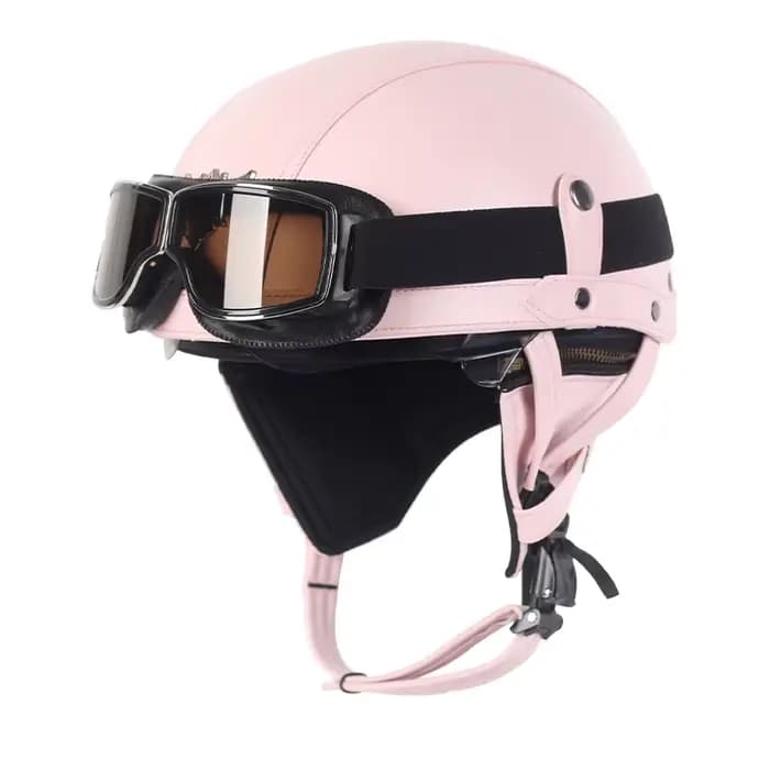 Casque de moto en cuir Vintage Casco