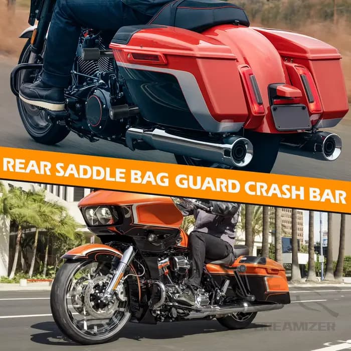 Barre de protection arrière pour guidon de moto